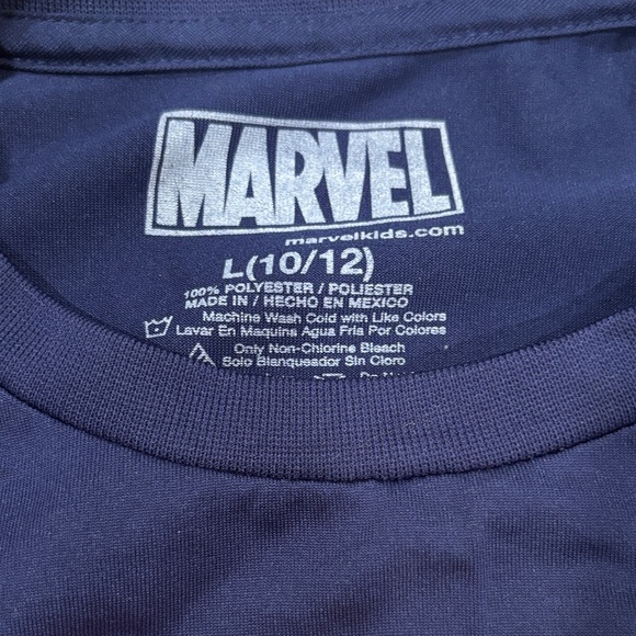 Marvel Navy Tee with Captain America Emblem - Picture 2 of 2